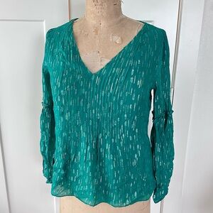 NWT Lilly Pulitzer Cleme Green Long Sleeve Women's Top Large 10/12